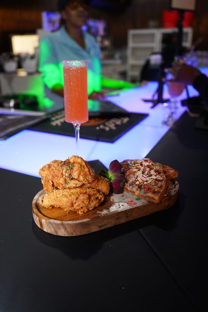 Signature plating at 4 AM Restaurant & Lounge